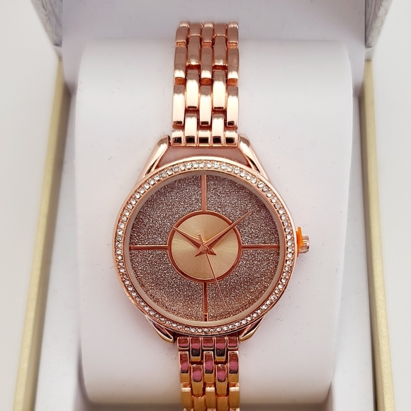 Charter Club Gold Rose Bracelet Watch 33mm - Picture 1 of 7